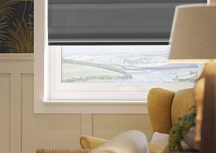 Luxe Velvet, Grey - Roman Blind - Image 5